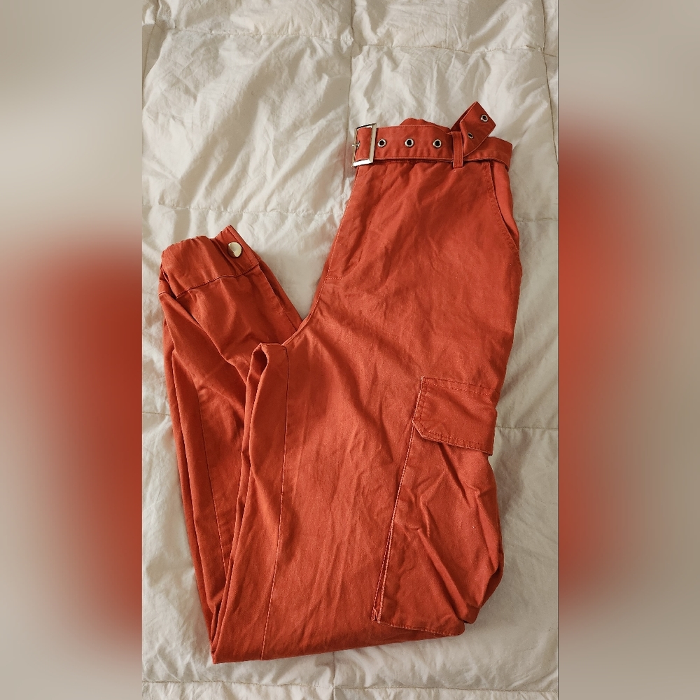 Orange Cargo Pants